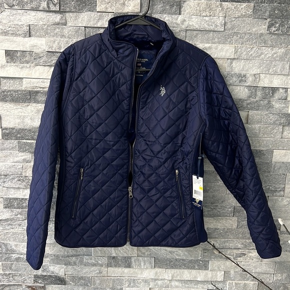 New U.S polo assn. quilted jacket size M - Picture 2 of 6